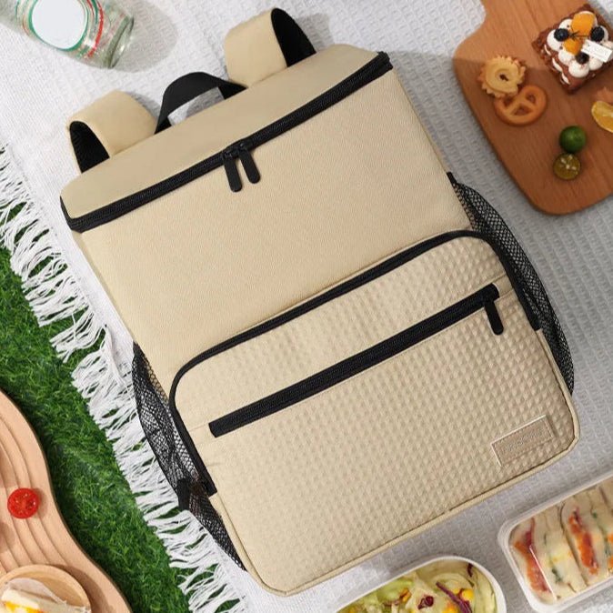 Sac À Dos Isotherme Repas Beige 23L