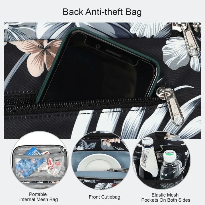 Sac Déjeuner isotherme femme Imprimé Feuilles