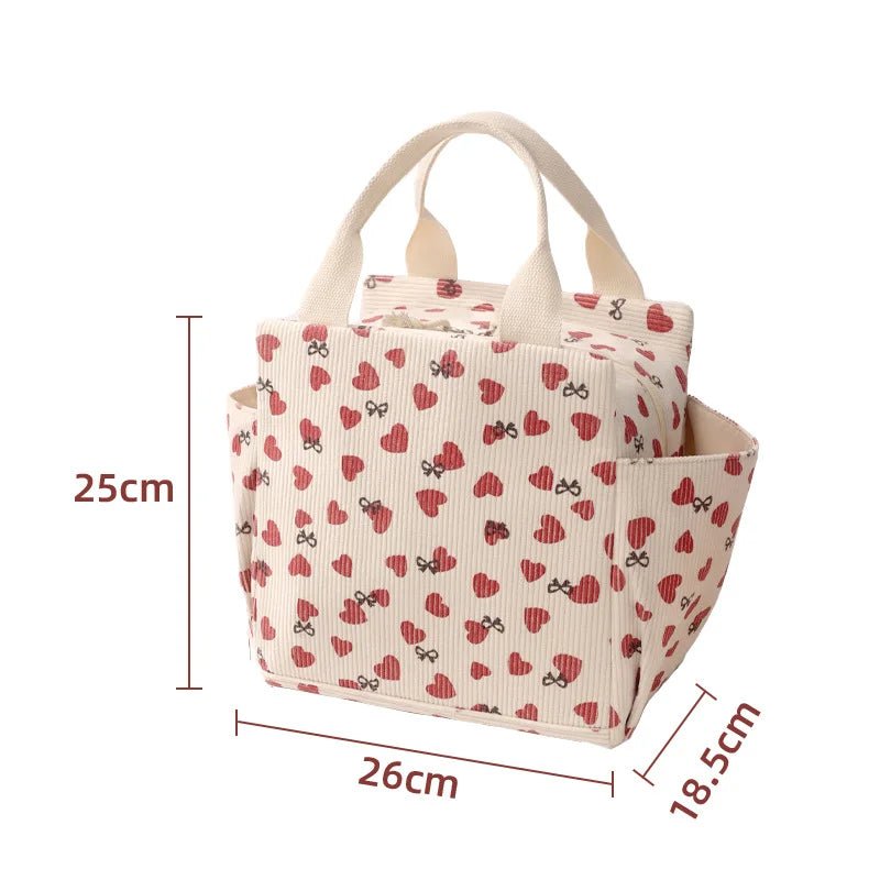 Sac Repas Isotherme Femme Motif Cœurs