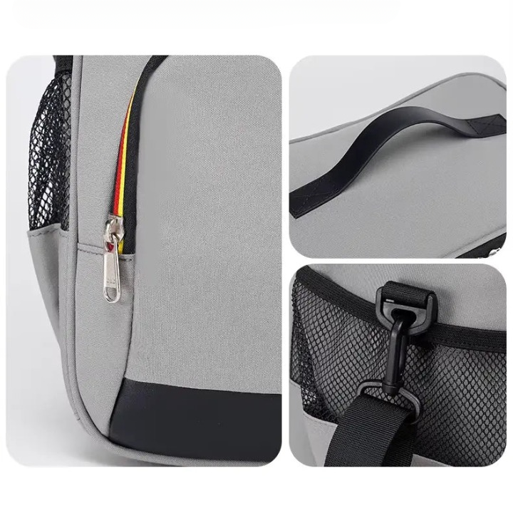 sac isotherme repas homme gris vue de près