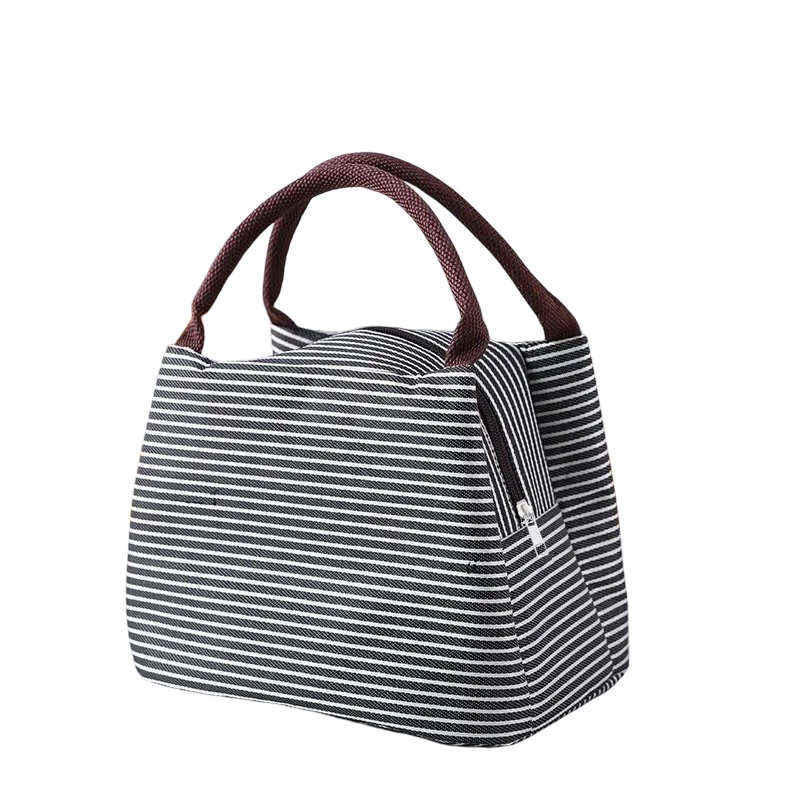 sac isotherme femme rayure noir
